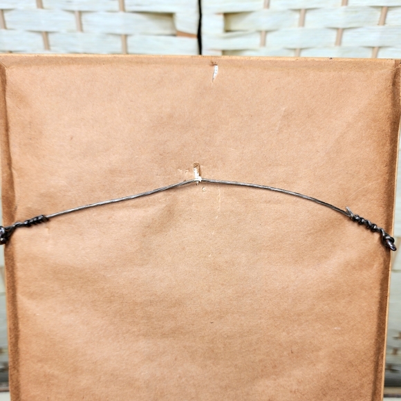 Vintage Parrot Cross Stitch 13x7.75 Faux Bamboo Frame - Picture 6 of 8